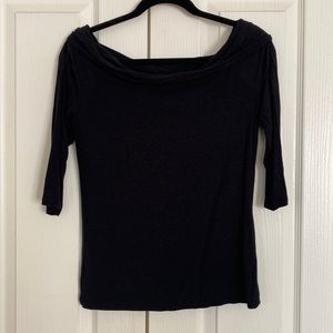 NWT Black Amadi womens off shoulder shirt, size M